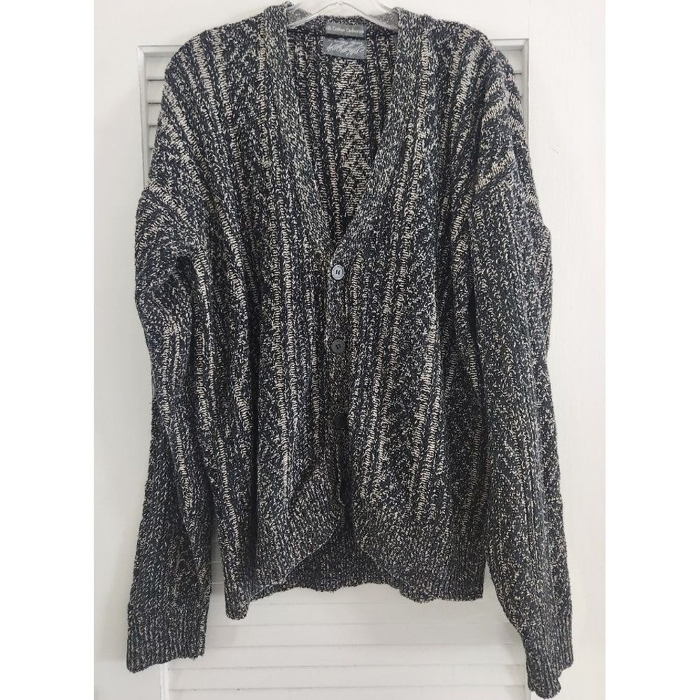 VTG Lord & Taylor Kensington Silk Cotton VNeck Cardigan Mr. Rogers L Grandpa Dad